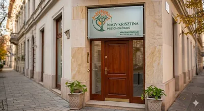A pszichológusi rendelő bejárata
